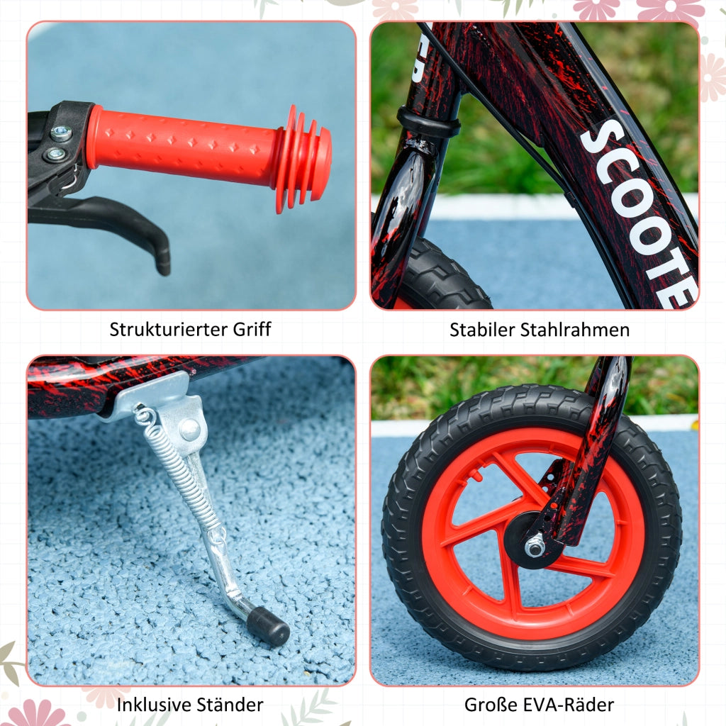 Monopattino per bambini regolabile in altezza ¨C Minimal ¨C Rosso, acciaio, plastica