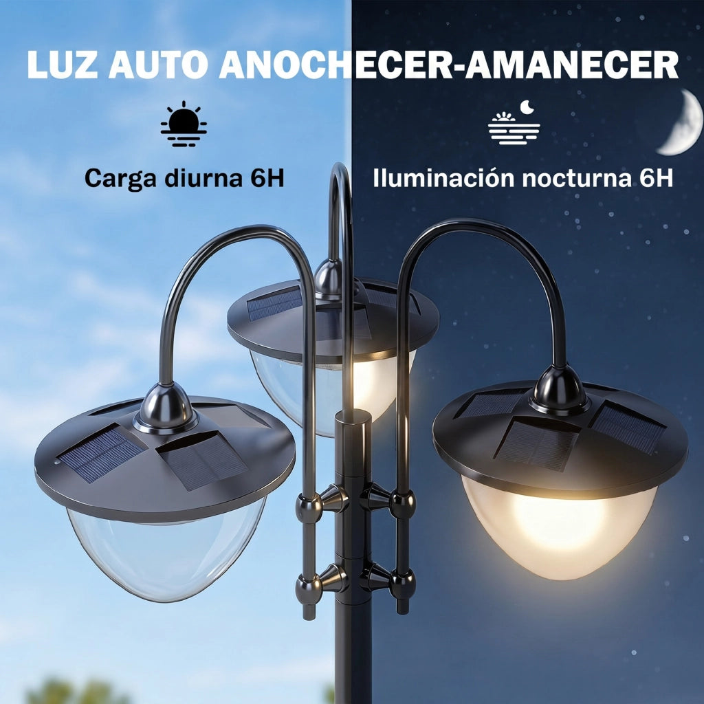 Lampada Solare da Giardino ¨C Minimal ¨C Nero 60x55x189 cm