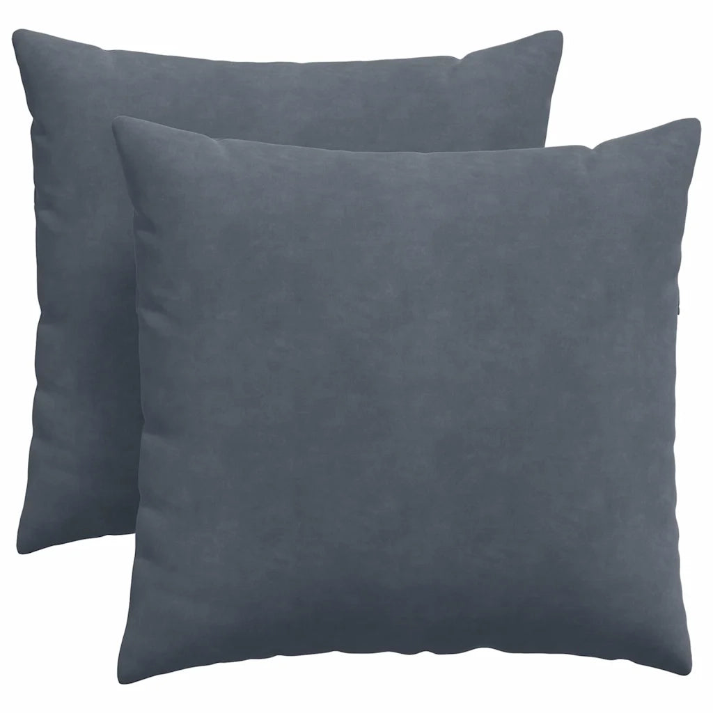 Cuscini da Divano 2 pz-Set di 2 Cuscini per Sofa Grigio scuro 45 x 45 cm 822792