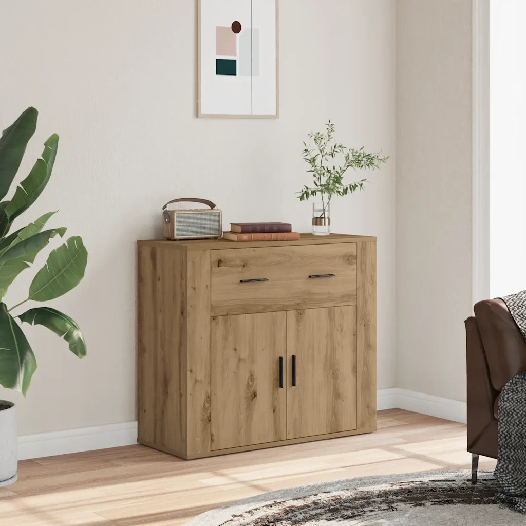 Credenza Rovere Artigianale 80x33x70 cm in Truciolato 857076