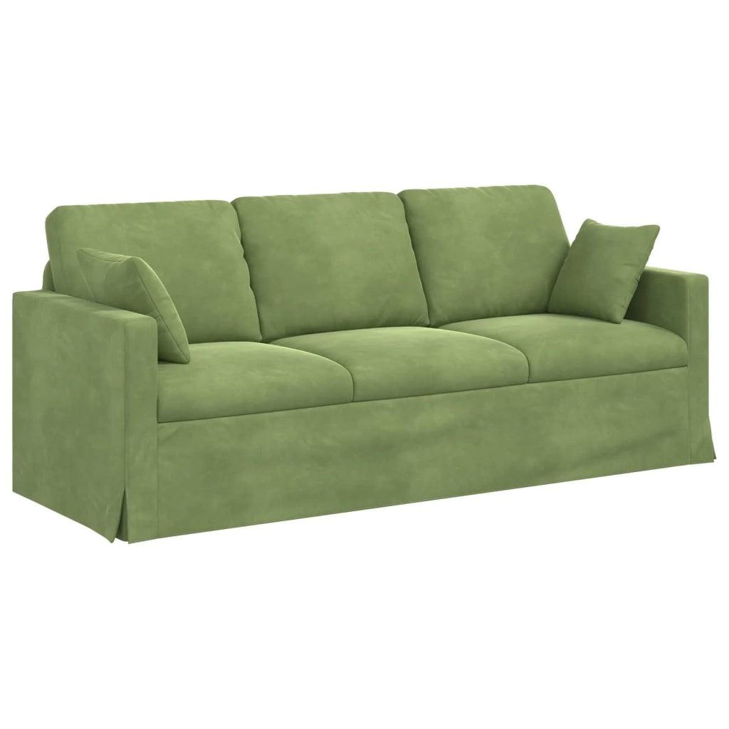 Divano Verde chiaro 198 x 78 x 80 cm Velluto 42024434