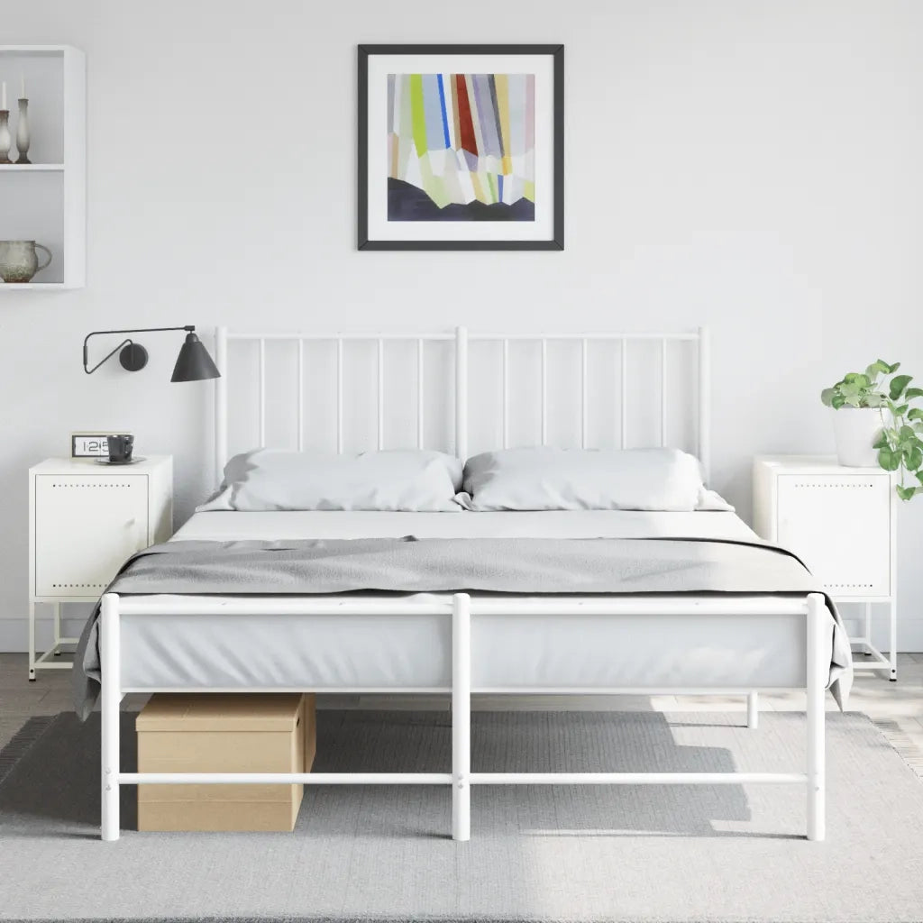 Comodini 2 pz Bianchi 36x39x60,5 cm in Acciaio 846457