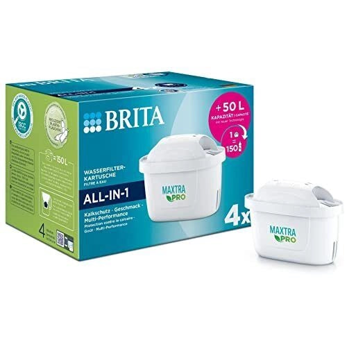 BRITA 122027 MAXTRA PRO ALL-IN-1 Cartuccia Filtro per Acqua 150 l 4 pezzi colore Bianco