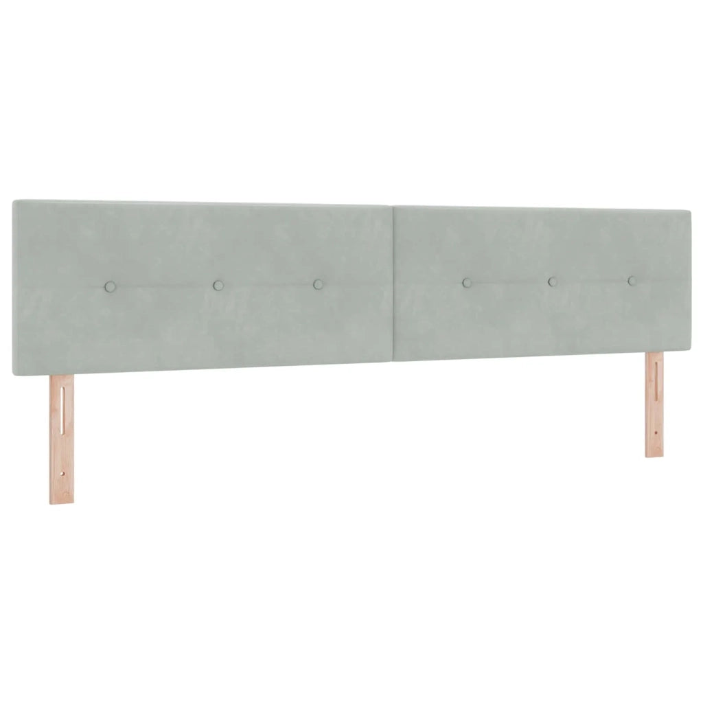 Letto con Box Spring, Materasso e LED Grigio Chiaro Velluto 3452246