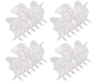 Clip per capelli trasparente antiscivolo per donne con presa solida e design elegante in plastica.
