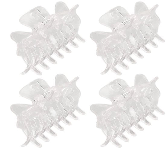 Clip per capelli trasparente antiscivolo per donne con presa solida e design elegante in plastica.