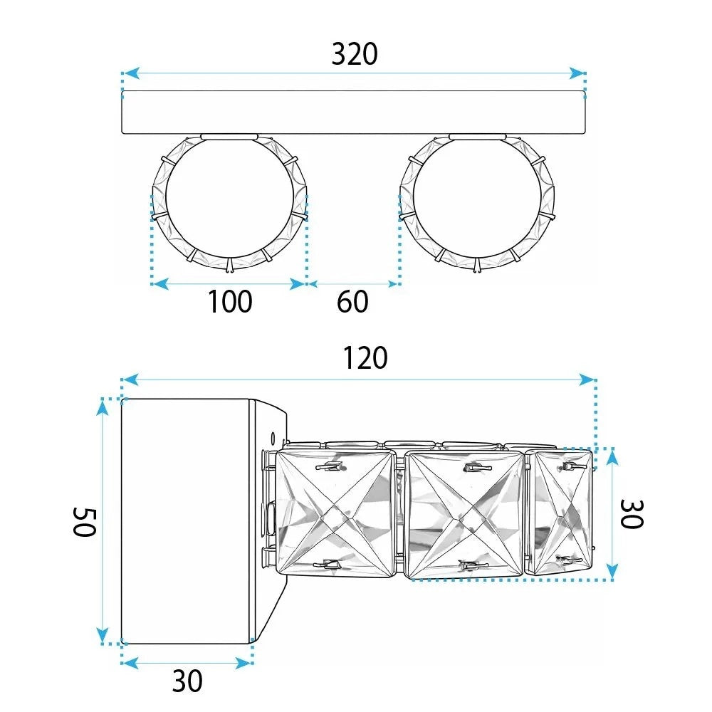 Lampada Da Parete Led APP1936-2W Chrome