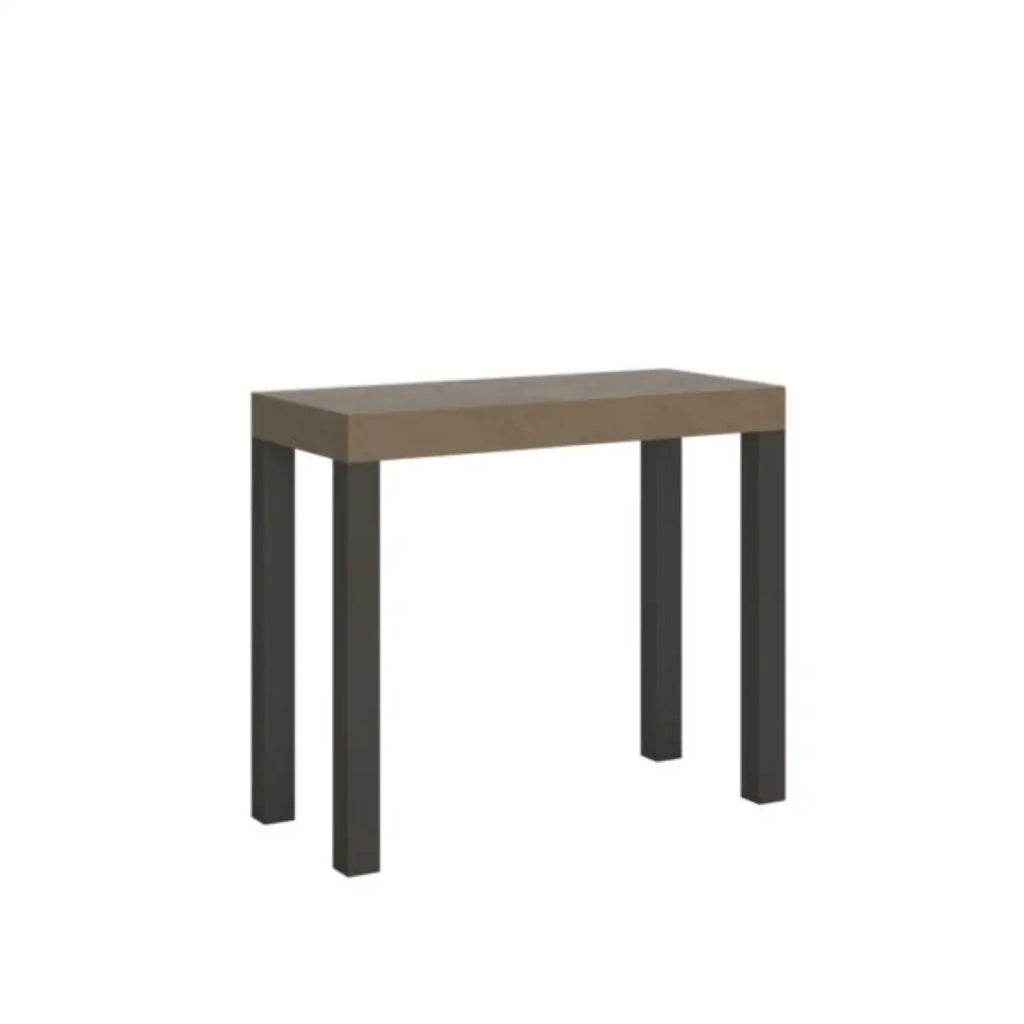 Consolle allungabile 90x40/196 cm Everyday Small tortora gambe antracite