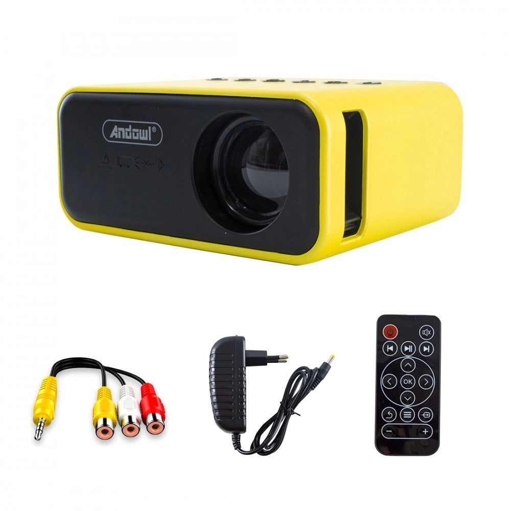 Trade Shop - Proiettore Portatile Mini Ultra Hd Con Telecomando Compatibile Con Android E Ios -