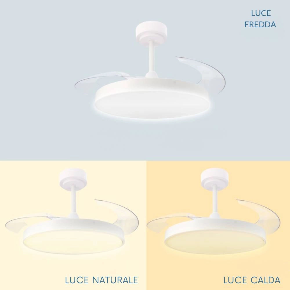 Ledme 8828 ventilatore da soffitto a led colore bianco Ø108 cm