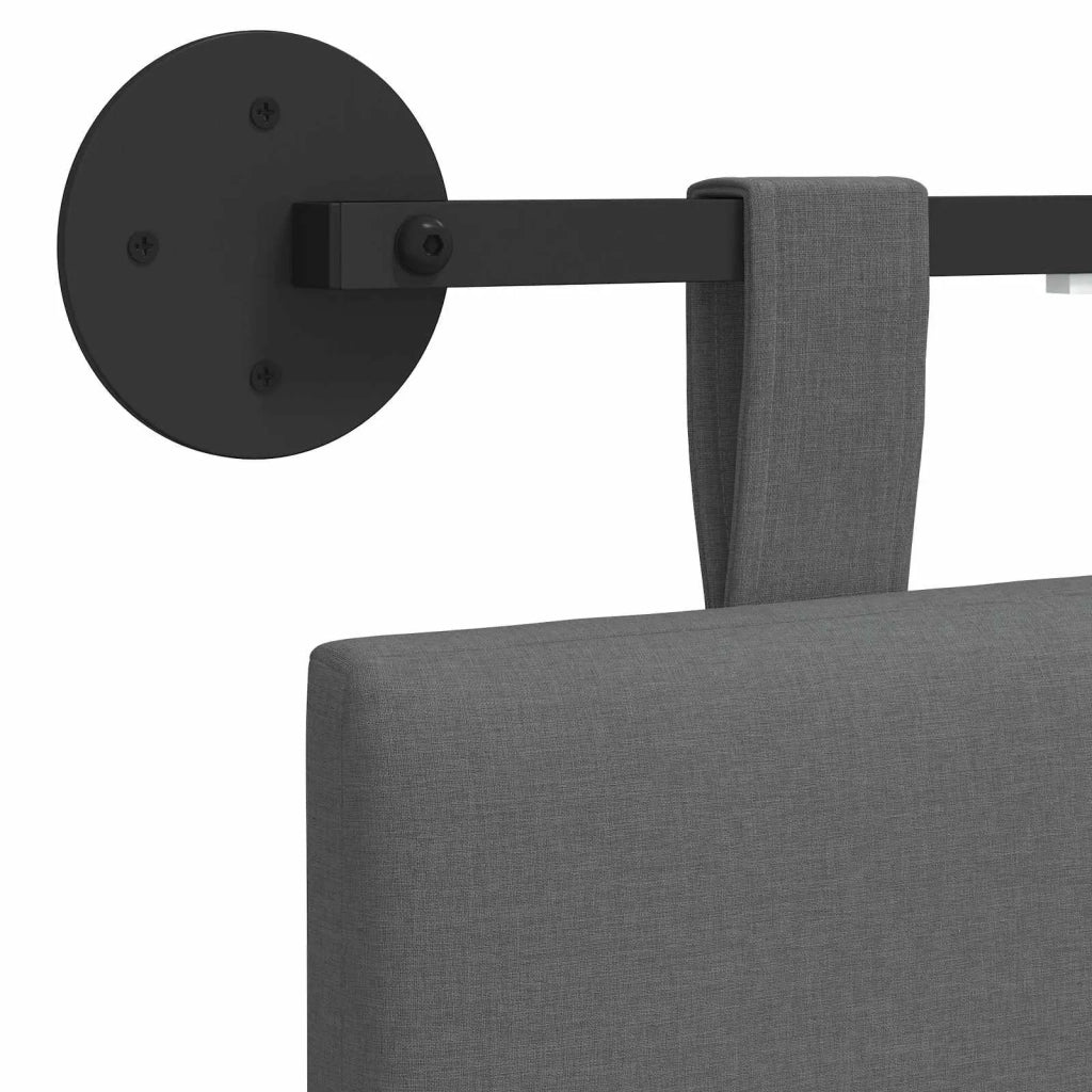 Testiera | Testata sospesa Con luce LED Grigio Scuro Tessuto
