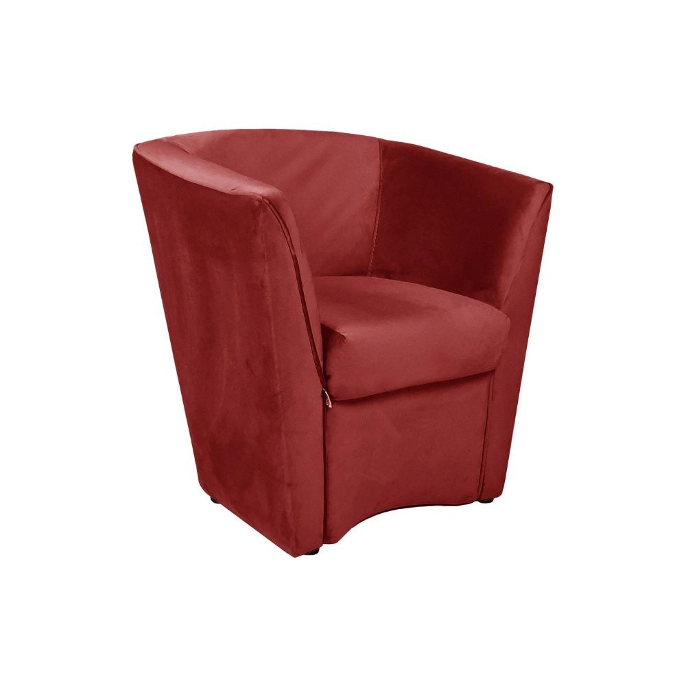 Poltrona Tago in tessuto rosso Riviera 10 H76xL75xP66