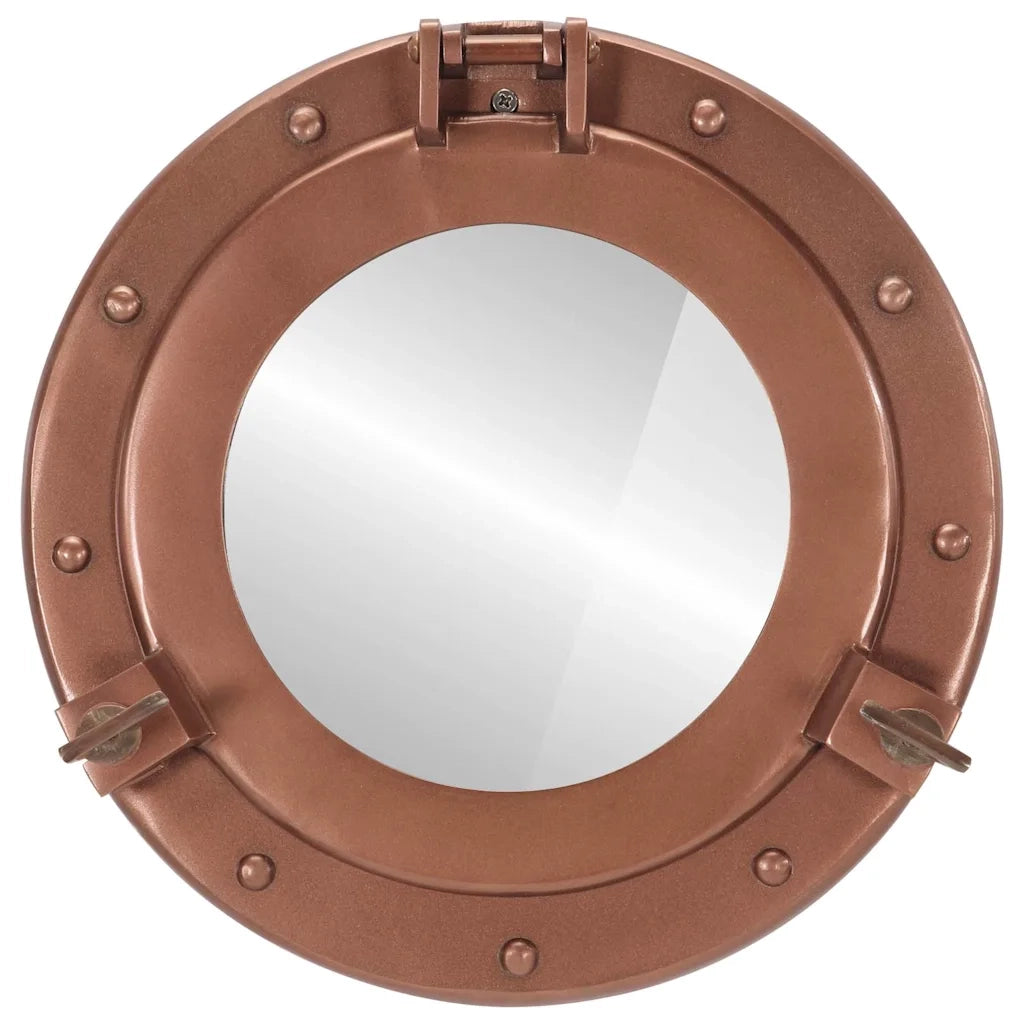 Specchio da Parete | Specchio decorativo Design Obl¨° ?30 cm in Alluminio e Vetro