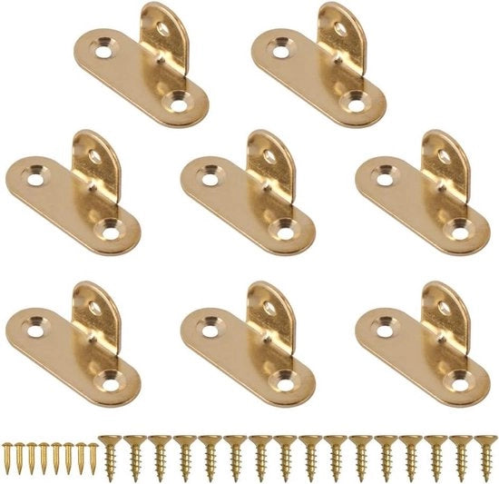 90 gradi T-messing angoli di curvatura per cornice, specchio, connessione mobile (8 pezzi)