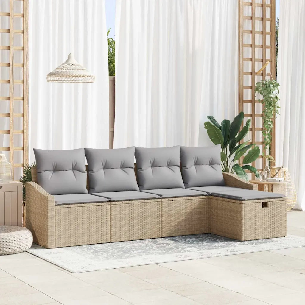 Set di divani con cuscino 6 pcs polyrattan