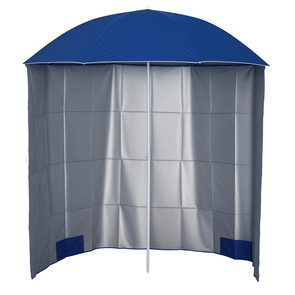 Ombrellone da Giardino con Pannello Laterale ¨C zephmum ¨C ?220x220 cm Blu Apertura Manuale