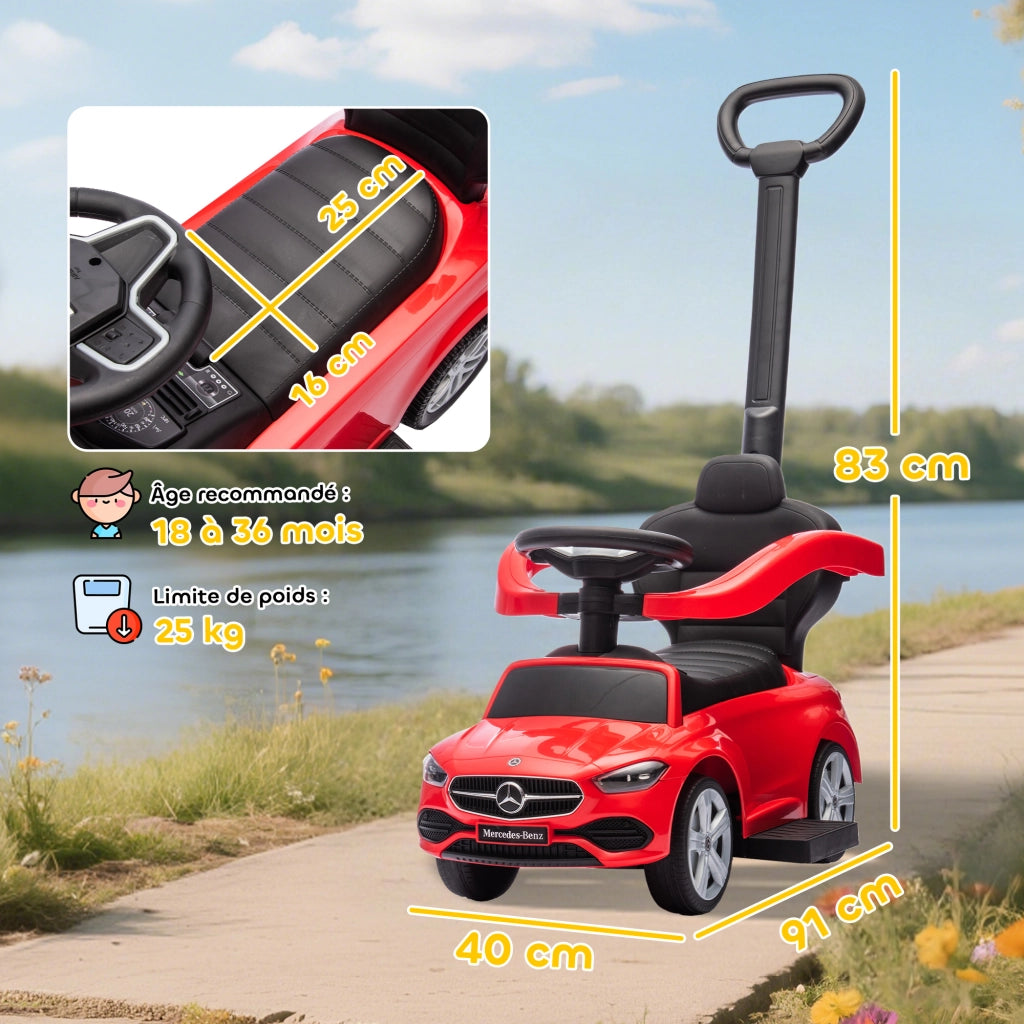 Portagiochi Mercedes-Benz per bambini ¨C Minimal ¨C 91x40x83 cm rosso