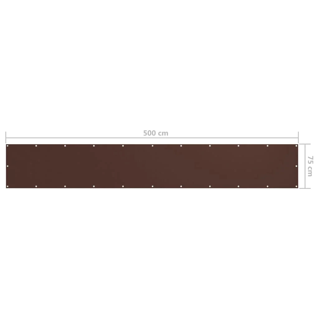 Paravento per balcone 75 x 500 cm tessuto oxford marrone 02_0010235