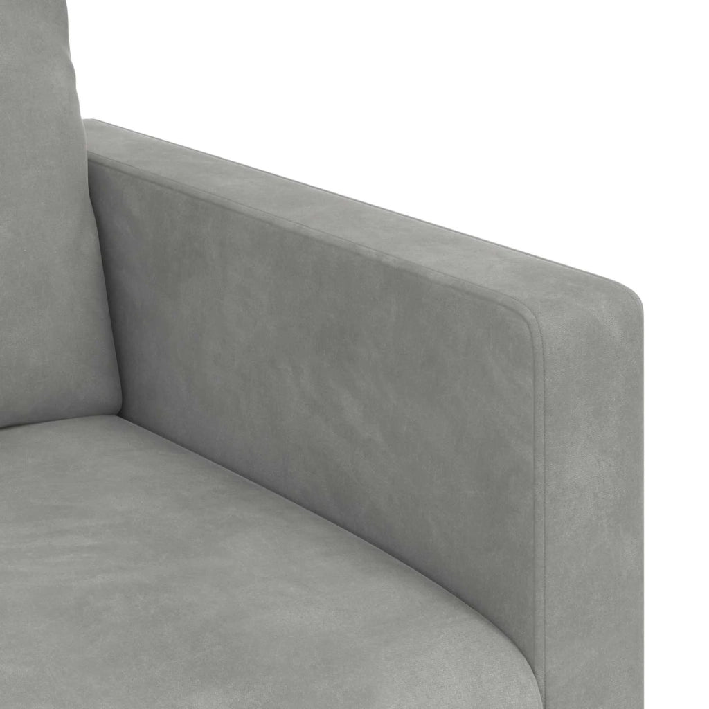 Set di divani 2 pcs Grigio chiaro 198 x 78 x 80 cm Velluto 3407595