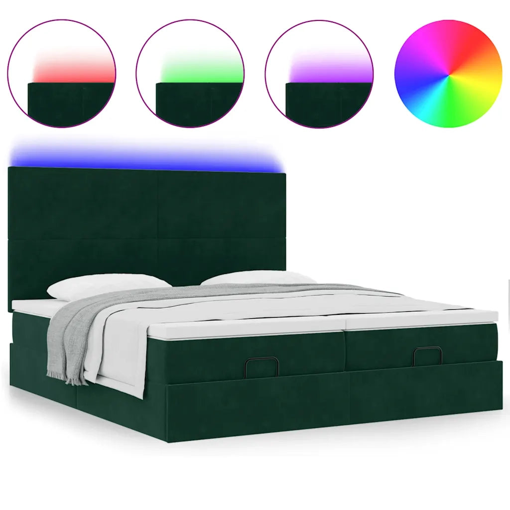 Struttura Letto Pouf con Materassi 160x200 cm Velluto 3314600