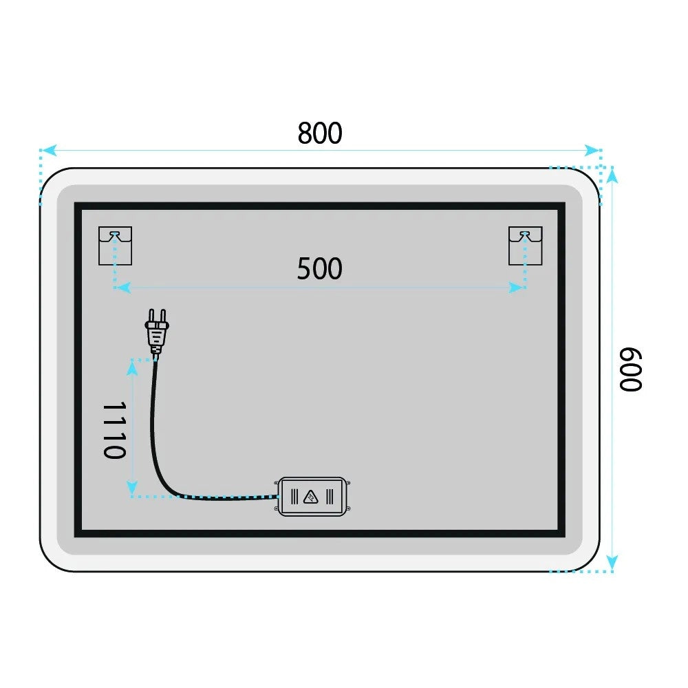 Specchio Led 80x60cm Top-3