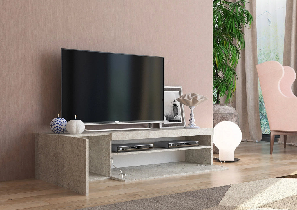 Mobile TV 2 Ante 154,9x40x36,5 cm Daiquiri Cemento