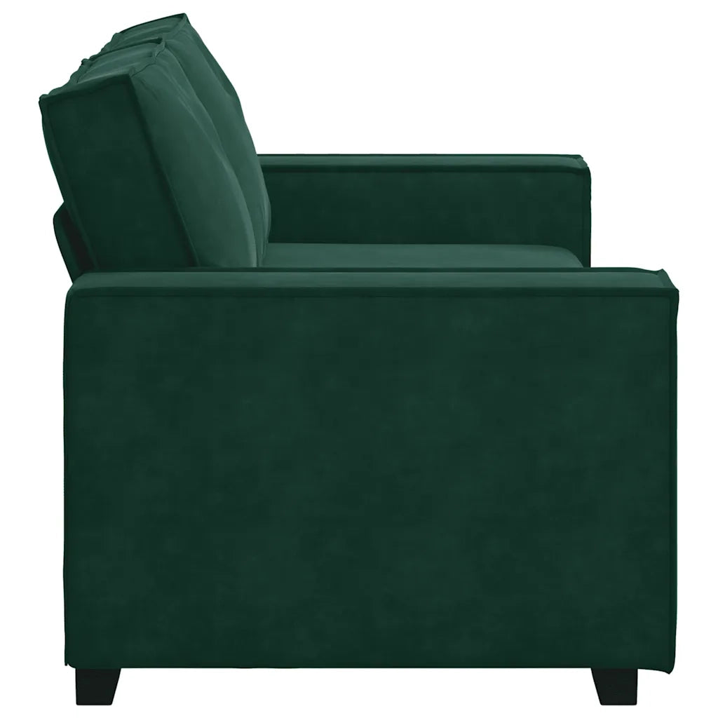 Divano a 2 Posti-Sofa 2 Posti Verde Scuro 140 cm in Velluto 426212