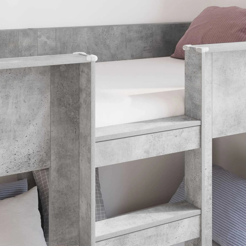 Letto a Castello per Bambini Grigio cemento 100 x 200 cm
