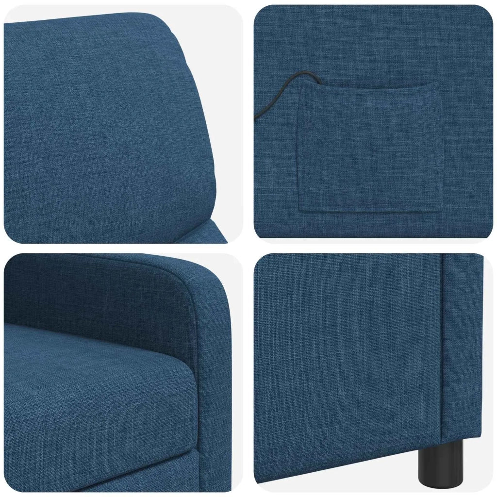 Poltrona reclinabile Blu Tessuto 42034837