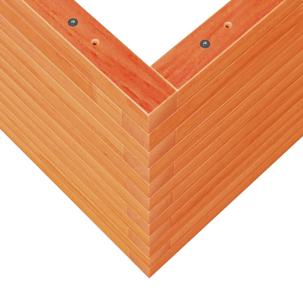 Fioriera | Cassetta per fiori | Vaso Giardino Marrone Cera 70x70x45,5cm Legno Massello Pino