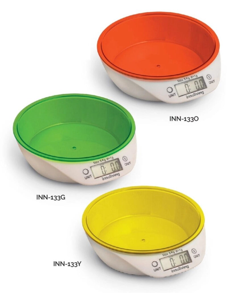 Bilancia Digitale Da Cucina Con Ciotola Col. Verde Innoliving INN-133G