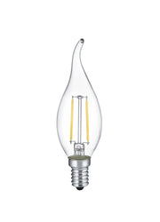 Lampadina LED fiamma trasparente E14 2W 250lm Trio