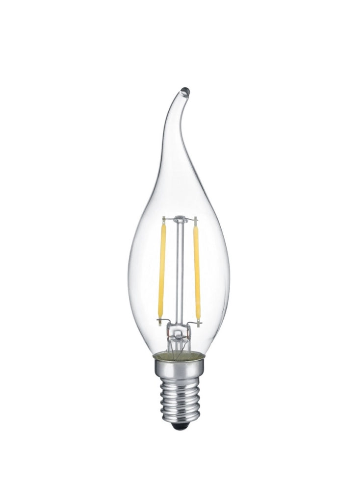 Lampadina LED fiamma trasparente E14 2W 250lm Trio