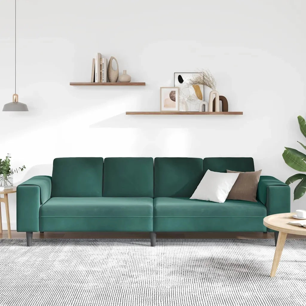 Divano per Soggiorno Verde Scuro 250 x 77 x 76 cm 3335093