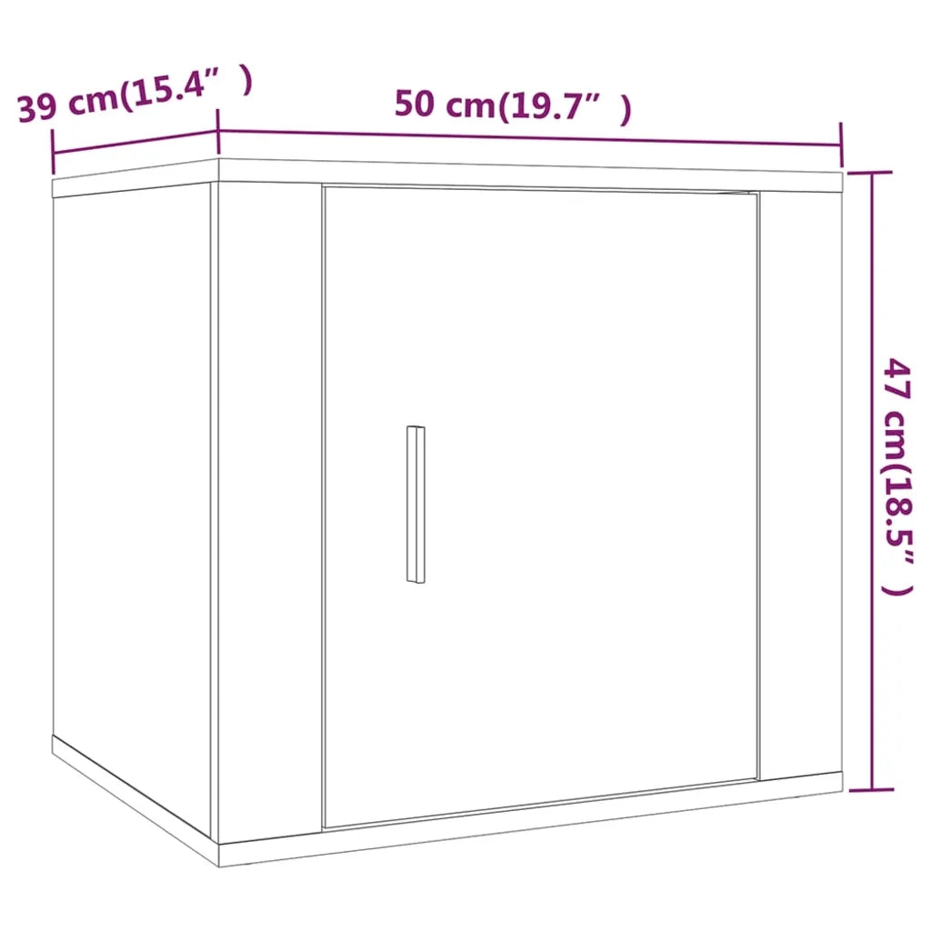 Comodino Grigio Sonoma 50x39x47 cm 816700