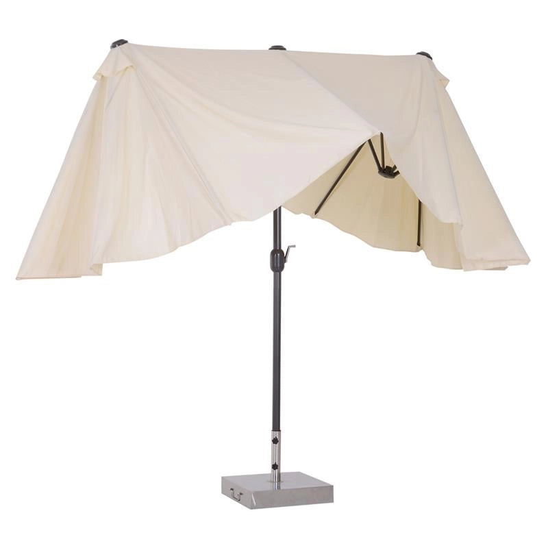 OMBRELLONE CON DOPPIO TETTUCCIO DA ESTERNI 460 X 270 X 240 BEIGE E MARRONE
