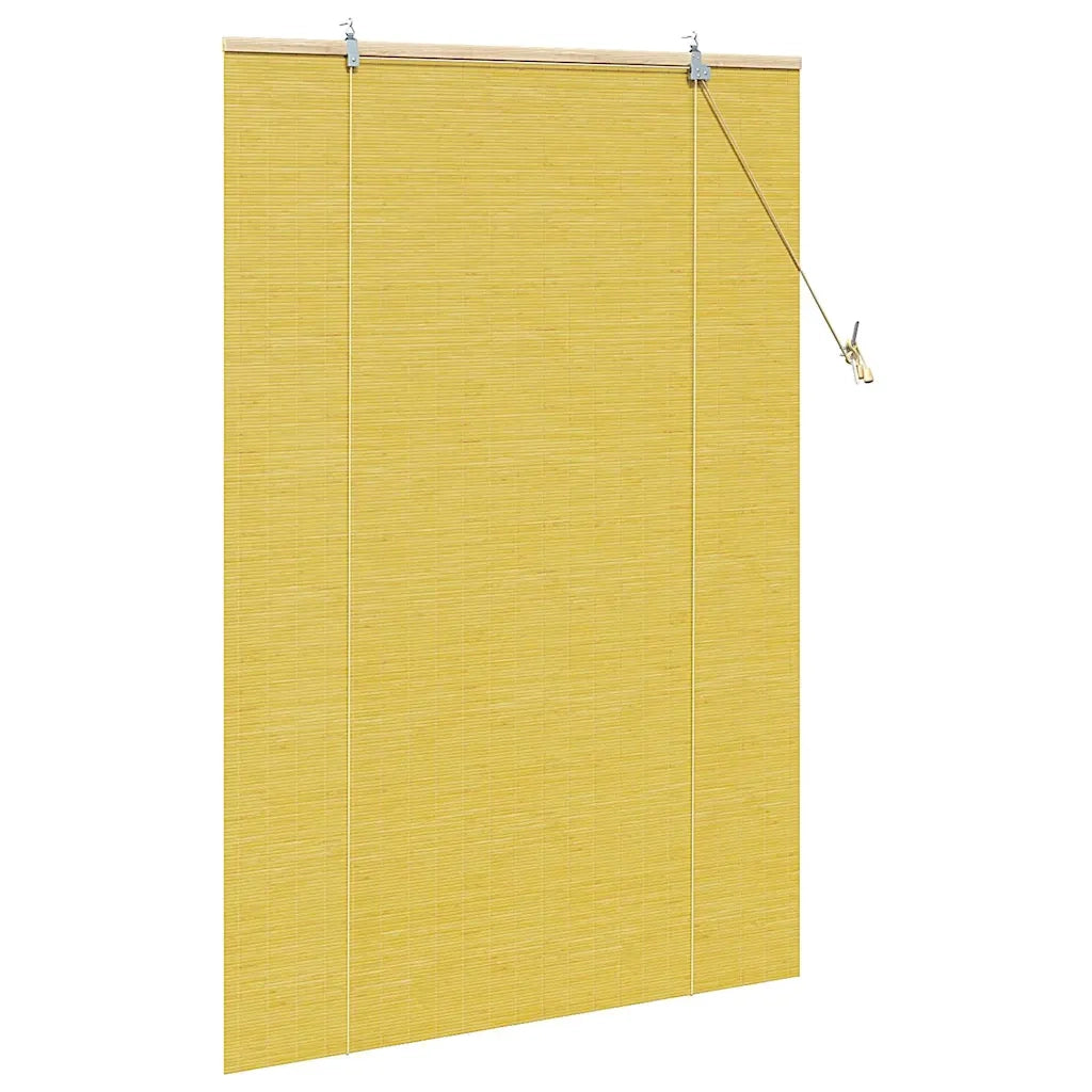 Tenda a rullo con tende-Tenda avvolgibile Giallo 100 x 160 cm Bamb¨´