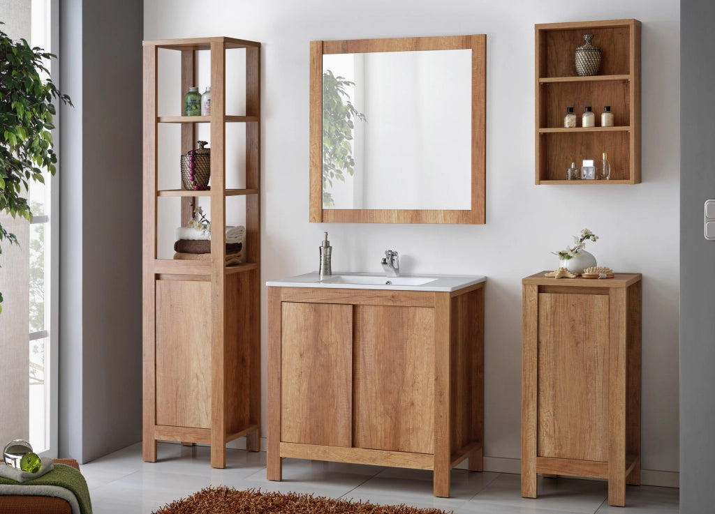 Mobile sottolavabo 80 cm 2 ante Classic Oak 80 x 79 x 46 cm