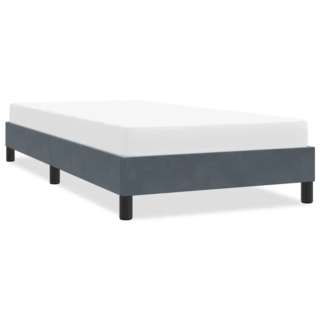 Giroletto senza Materasso Grigio Scuro 100x210 cm Velluto 4101344