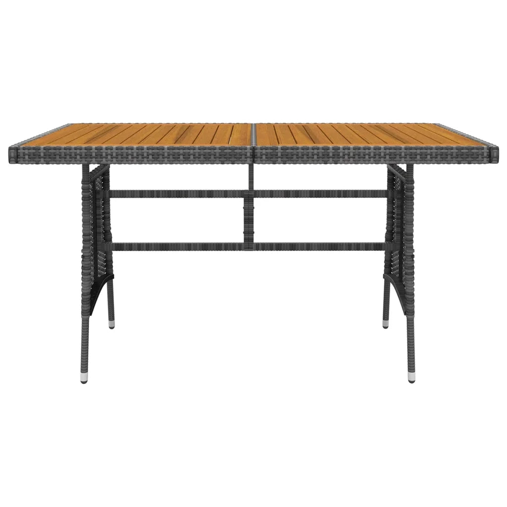 Set da Pranzo per Esterni 5 pz in Polyrattan Grigio 3120104