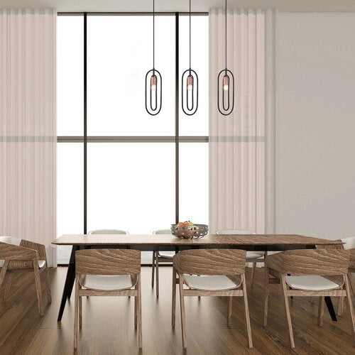 Lampada sospensione Rabalux Rovier nera metallo 3xE27