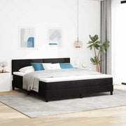 Letto a Sorgente LED con materasso Nero 180 x 200 cm Velluto 3342670