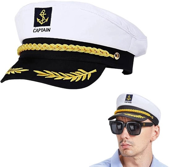 Cappello da Capitano Flessibile - Cappello da Marinaio - Accessorio di Costume - Halloween - Cosplay - Teatro - Cappello da Marinaio