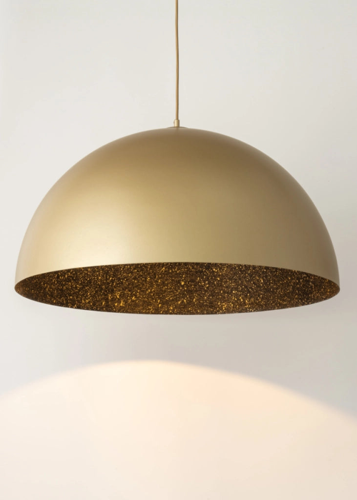Sospensione Sigma Sfera cupola Ø90 oro/nero E27 15W