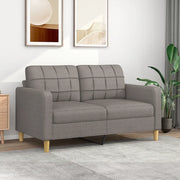 Divano a 2 Posti-Sofa 2 Posti Tortora 140 cm in Tessuto 386725