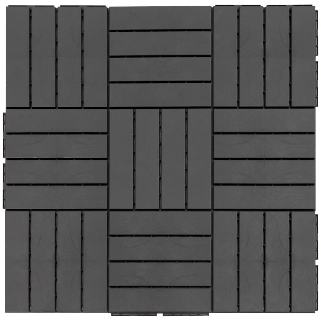 Piastrelle per terrazzo 30x30 cm 9 pezzi ¨C Minimal ¨C nero