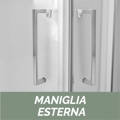 Porta doccia a libro in cristallo - Linea Essential