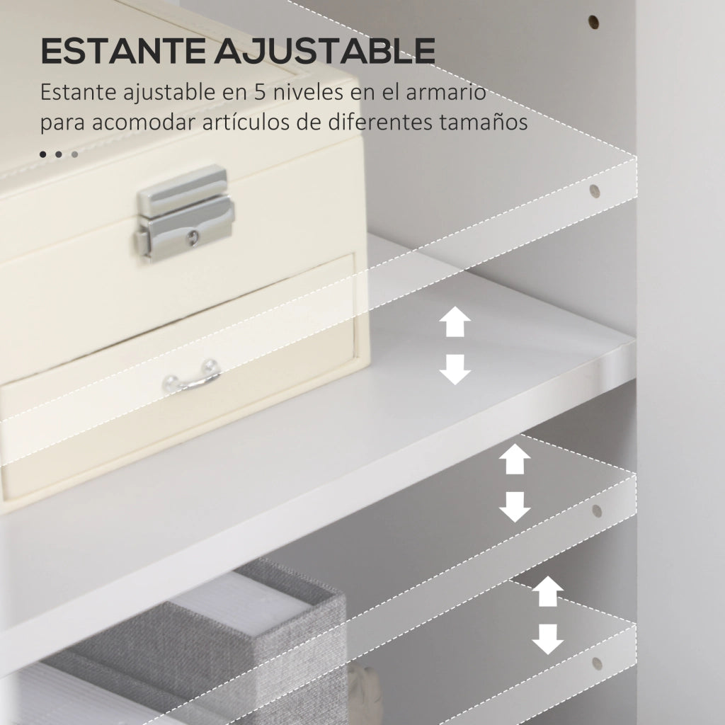 Libreria con ante in vetro scaffale regolabile ¨C Minimal ¨C Bianco 60x30x116cm
