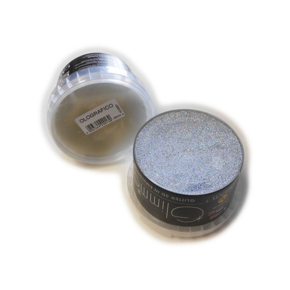 Glitter da 250ml in gel per pittura, colori olografico