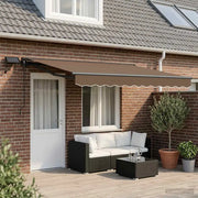 Cornice per Tenda Manuale con LED Tortora 4 × 3,5 m 3426152